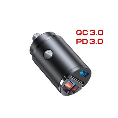 China IOS and Android Mobile Phones and Tablets OEM 30W TAG USB Car Charger, High Quality Mini Super Fast Charging Dual Car Charger for sale