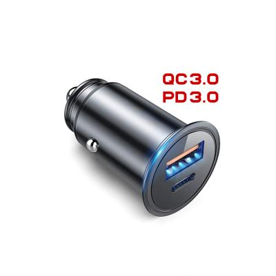 China IOS and Android Dual USB Fast Car Charger Charging Mobile Phones and Tablets QC3.0 9V12V Multifunctional One with Two Power Adapter for sale