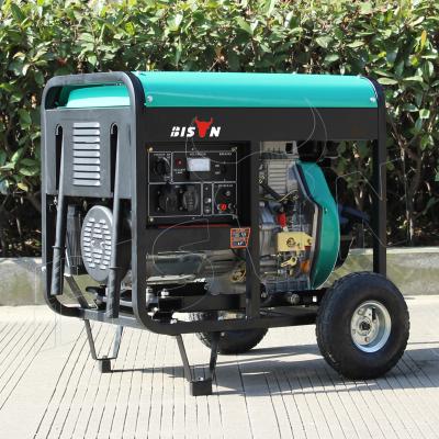 China Small generator supply electric power for hot sale BS6500DCE 5KW 418CC home use electric power start portable diesel generator set for sale