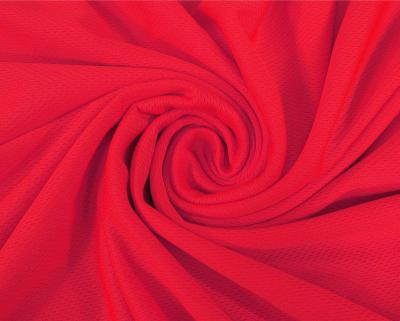 China EN20471 Fluorescent High Visibility 100% Polyester Red Bird Eye Jersey Knit Fabric for sale