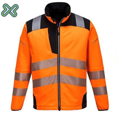 China Waterproof jacket custom strength orange workwear softshell jacket hi for sale