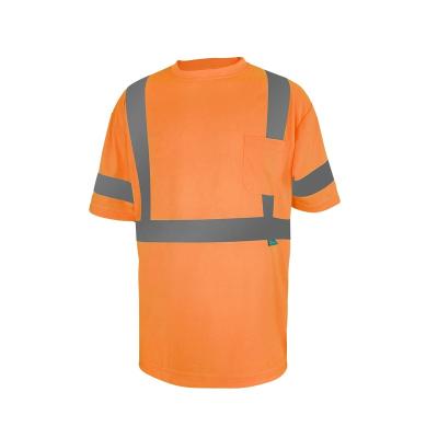 China Tape Safety Reflective Safety Work Hi Viz Long Sleeve Soft Top T-Shirts Wear Jumper Tops Safety T-Shirt Vis Yellow /orange NC Hi; ZHE for sale