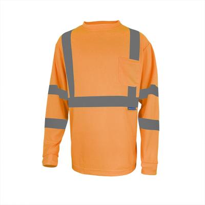 China Soft Construction Uniforms Short Sleeve Road Safety Reflective T Shirt Men for sale