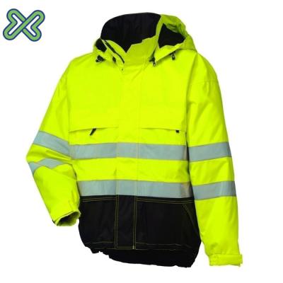 China Chinese Reflective Jacket Work Jacket Safety Winter For Men Zipper Front Hi Vis Yellow /black Winter Autumn E-Burst OEM, ODM CN; ZHE for sale