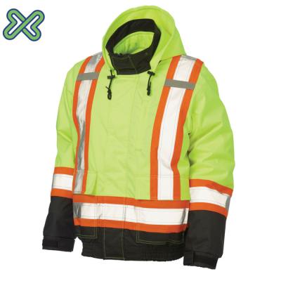 China Cold-Resistant Two Tone Safety Reflective Parka Hi Force Cold-Resistant Work Jacket for sale