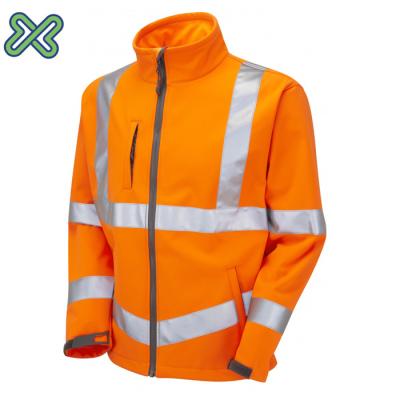 China Jacket Hi Force Orange Safety Softshell Waterproof Reflective Jacket for sale