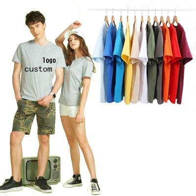 China Wholesale Fashionable Unisex Breathable Cotton Round Neck Anti-wrinkle Cotton T-shirts Custom Logo Tees for sale