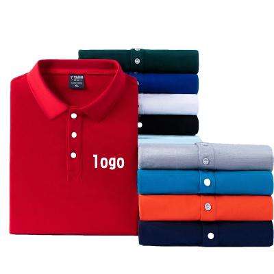 China Anti-Wrinkle Hot Design Custom Logo Solid Color Golf Uniform Shirt For Men's Casual Cotton Short Sleeve Polo Shirt for sale