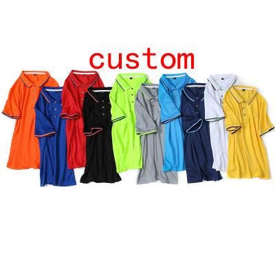 China Custom T-shirt Breathable Quick Dry OEM Logo Printing Men Anti-wrinkle Polyester Summer Polo Shirt for sale