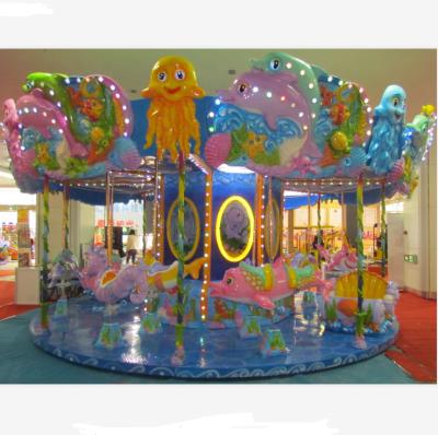 China Elong Theme Rides Popular Carousel Electric Merry Go Round 24 Seats Ocean Carousel for sale