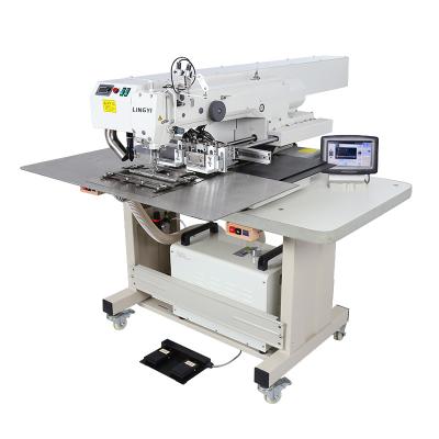 China Lockstitch Professional Industrial Pattern Welting Pocket Pant Laser Cutting Factory Program Sewing Machine for sale