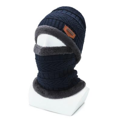 China COMMON Mens Womens Winter Beanie Hat Scarf Set Warm Knit Hat Thick Fleece Lined Winter Cap Neck Warmer for Men Women for sale