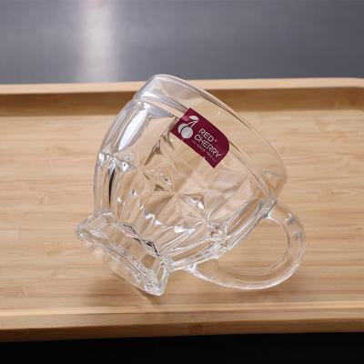 China China Manufacturer Sustainable Supply 7oz Household Water Cup Drinking Clear Single Wall Glass Coffee Cup For Breakfast for sale