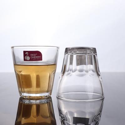 China Fashion cheap sale 4oz glass multifunctional embossed tea cups drink cup set liquor drinking glass for sale