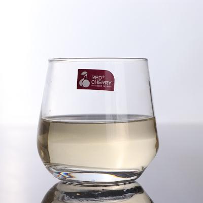 China Wholesale Fashion Crystal Glass Red Wine Champagne Transparent Clear Whiskey Stemless Tumbler 385ML for sale