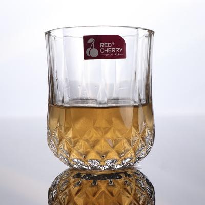 China Fashion Factory Direct Sale 8oz Clear Heavy Low Classic Whiskey Glass Cup Wine Glass Stemles for sale