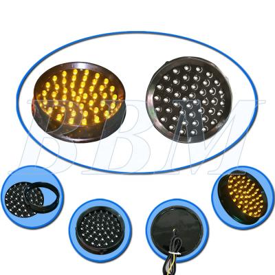 China Metal With IP65 Dia.100mm Aluminum / Stainless Paint / Yellow Led Traffic Modules For Traffic Lights for sale