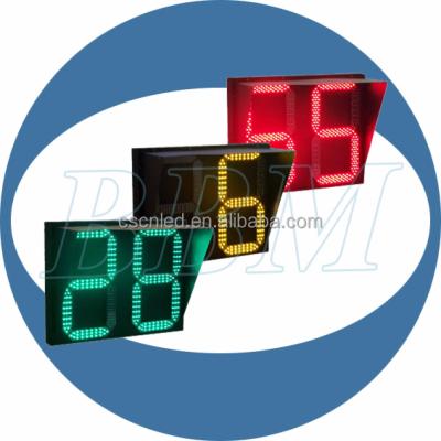 China Metal With Painting / Aluminum / Stainless Traffic Light 7 Segment 2 Digits Led Display for sale