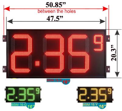 China Oil Station Big One Side Led Gas Price Display For Outdoor for sale