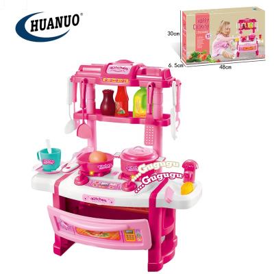 China Preschool kids play set light and music plastic kitchen set toy kids kitchen set toy for sale for sale