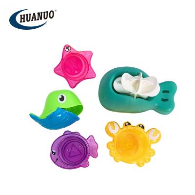 China Bath Toy Kids Bathtub Toy Baby Shower Sets Plastic Dolphin Play Water Play Baby Bath Toys for sale