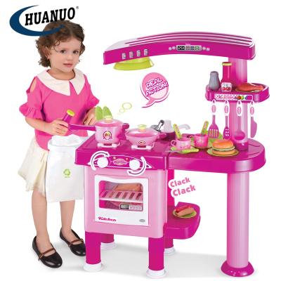 China Pretend Play Toy Set Amazon Hot Selling Children Pretend Play Simulation Kitchen Big Toy Cooking Playset Kitchen Set for sale