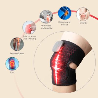 China OEM Elasticity Knee Adjustable Breathable Electric Heated Support Wrap Portable Smart Knee Massager For Pain Relief for sale