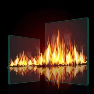 China Yard Heat Resistance Custom Size Laminated Fire Proof Borosilicate Glass for sale