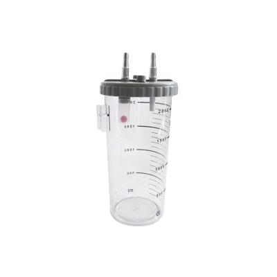 China Collect Secretions Vacuum Suction Jar 2L Medical Suction Canister Vacuum Bottle for sale