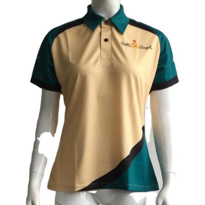 China Womens Polo Shirts Anti Shrink T-Shirt Sublimated Badminton Jersey100% Polyester Custom Running Sports Short Sleeve New Style Custom Made Quality for sale