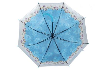 China Automatic 8 Ribs Transparent Rain Umbrella Straight Telescopic Dome Umbrella for sale