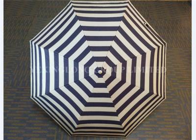 China Black And White Striped Rain Umbrella , Anti Uv Umbrella For Sun Protection for sale