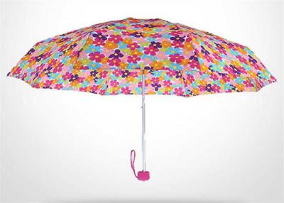 China Rainproof Lightweight Travel Umbrella , Small Fold Up Umbrellas Aluminum Ribs for sale