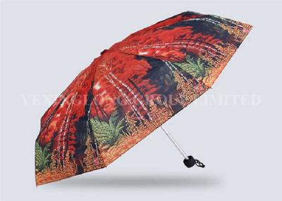 China Mini guarda-chuva vermelho do tamanho do bolso do parasol, quadro de alumínio forte do guarda-chuva de cinco dobras à venda