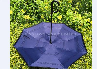 China Reverse Folding Double Layer Inverted Umbrella Cars Reverse Umbrella For Women for sale