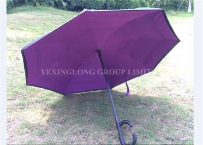 China Promotional Use Auto Open Close Inverted Umbrella , Hands Free Reversible Umbrella for sale