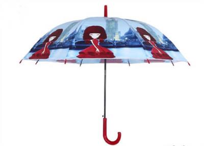 China Straight Poe Small Kids Rain Umbrellas / Children'S Transparent Umbrella 21 Inches 8K for sale