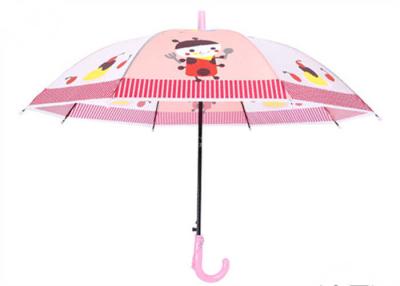 China 19 Inches 8K  Kids Rain Umbrellas Girls Pink Umbrella With Full Printing for sale