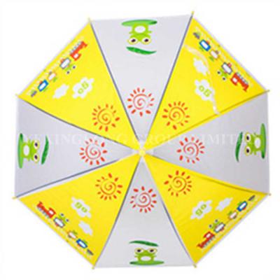 China Promotional Auto Open Kids Rain Umbrellas With Heat Transfer Printing for sale