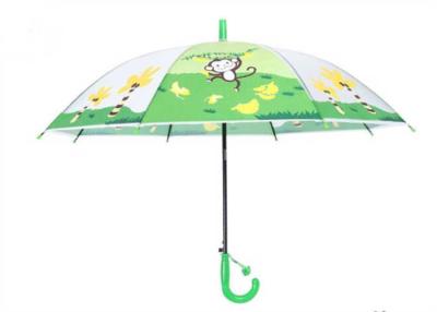 China Long Handle Little Girl Umbrella , Toddler Rain Umbrella Lion Monkey Bees Painted for sale