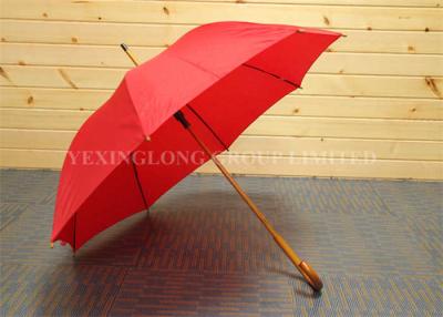 China Classic Red Wedding Umbrella For Bridal , Ladies Walking Stick Umbrella for sale