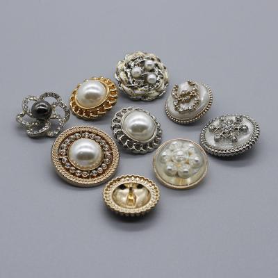 China New Washable Fashion Customized Button Sewing Beaded Button Sew Bead Button For Garment Coat for sale