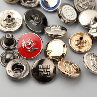 China New Style Washable Snap Fastener Metal High Quality Custom Press Stud Snaps Buttons For Overcoat for sale