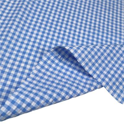 China Breathable T/C Yarn Dyed Woven Checked Fabric For Shirt for sale