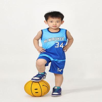 China Youth Antibacterial Kids Boys Basketball Summer MKMN Tank Top T-shirt Sportswear Uniform Clothing for sale