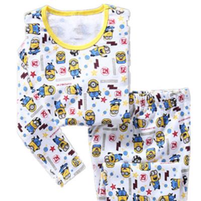 China MKMN 2021 cute children's cloth service home suit children's double-sided cotton long-sleeved for children in spring and autumn child for sale