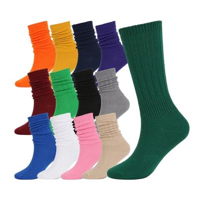 China MKMN Anti-failure long slouch socks for girls unique crew women thick winter terry fluorescent color cotton women slouch socks for sale