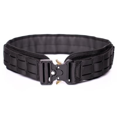 China Wholesale Durable Military Nylon Gun Belt Men Battle Belts Heavy Duty Tactical Belt With Inner Anti-skid Pad for sale