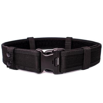 China Wholesale Durable Unisex Thick Adjustable Belt Men's Military Police Canvas Belt Duty Tactical Belt for sale