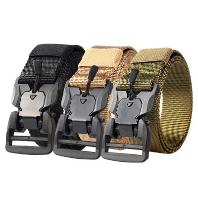 China Eco-friendly Magnetic Tactical Multifunctional Casual Belt Buckle Nylon Belt Lightweight Functional Belt For Men for sale